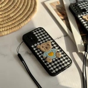 قاب خرس پارچه ای مشکی با بند سیلیکونی (کدC1509)
